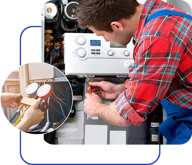 A man working on an electrical panel.